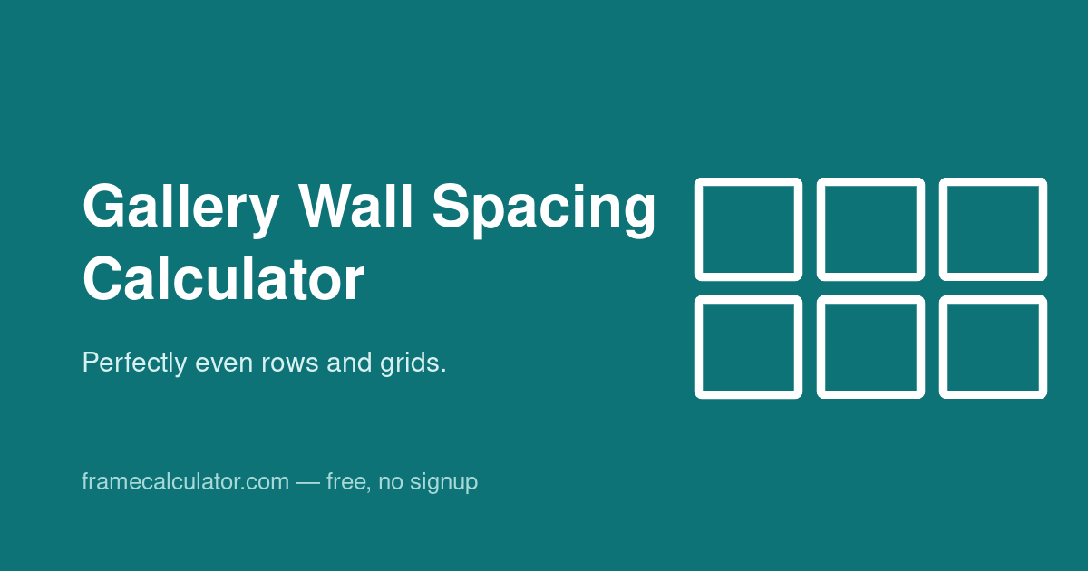 Gallery Wall & Picture Spacing Calculator | Frame Layout